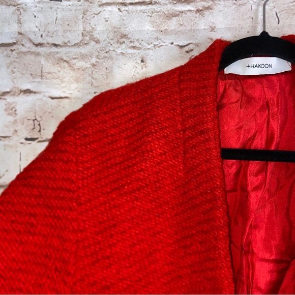 Thakoon Red Open Front Blazer Size 6 - Picture 2 of 7